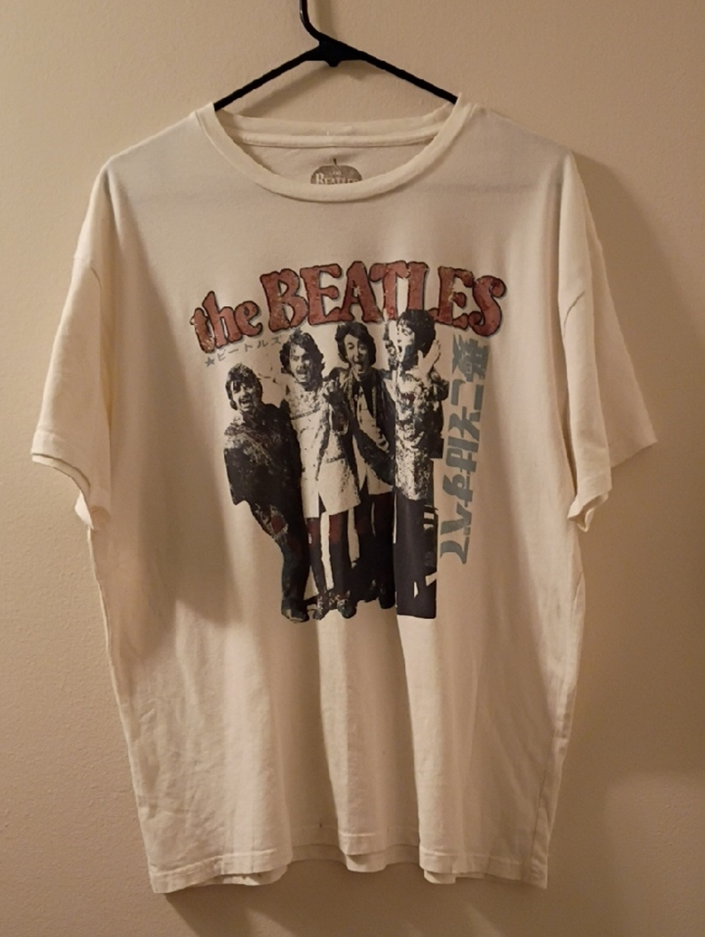 The Beatles Tee - Cream with Black Apple Logo